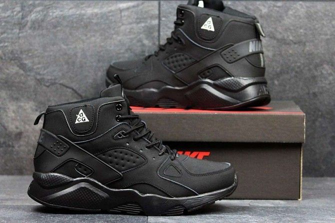Мужские зимние кроссовки Huarache черный 3613 Мелитополь - изображение 1
