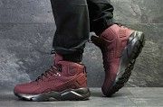 Мужские зимние кроссовки бордовые Huarache 6509 Мелитополь