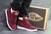 Мужские зимние кроссовки бордовые Vans 6783 Мелитополь