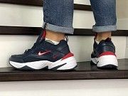 Мужские зимние кроссовки темно синие с белым Air Monarch 8735 Мелитополь