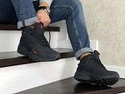 Мужские зимние кроссовки темно синие с красным Air Huarache 8620 Мелитополь