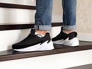 Мужские зимние кроссовки черно белые Adidas Sharks 8606 Мелитополь