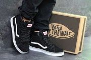 Мужские зимние кроссовки черно-белые Vans 6781 Мелитополь