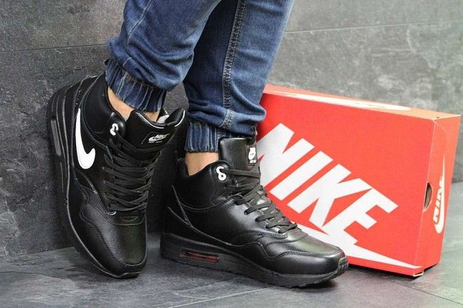 Мужские зимние кроссовки черные Air Max 87 6761 Мелитополь - изображение 1
