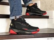 Мужские зимние кроссовки черные с красным Zoom 2K 8723 Мелитополь