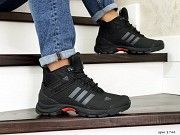 Мужские зимние кроссовки черные с серым Adidas Climaproof 8744 Мелитополь