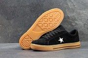 Мужские кеды Converse All Star черные с коричневым 3940 Мелитополь