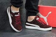 Мужские кеды бордовые Suede 7636 Мелитополь