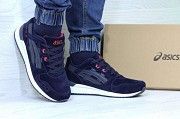 Мужские кроссовки Asics Gel Lyte iiI темно синий с красным 3709 Мелитополь