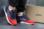 Мужские кроссовки Gel-Lyte 5 темно синие с красным 2977 Мелитополь