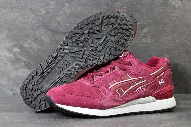 Мужские кроссовки Gel-Lyte бордовые 3788 Мелитополь - изображение 1