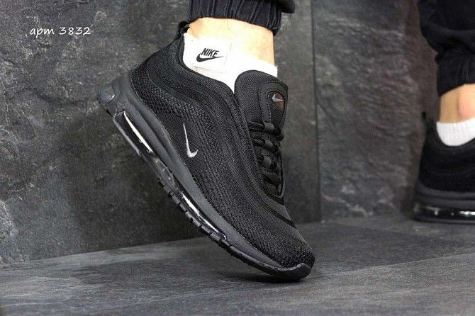 Мужские кроссовки Nike Air Max 97 черные 3832 Мелитополь - изображение 1