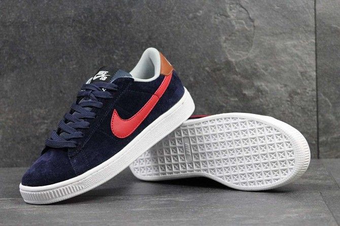 Мужские кроссовки Nike SB темно синие с красным 3885 Мелитополь - изображение 1