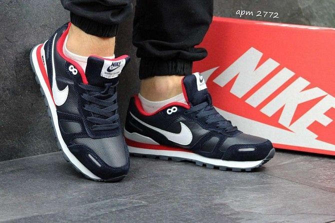 Мужские кроссовки Nike Waffle Trainer темно синие 2772 Мелитополь - изображение 1