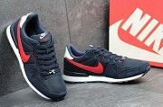 Мужские кроссовки Nike темно синие с красным 2542 Мелитополь