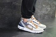Мужские кроссовки бежевые с темно синим Undercover X React Element 87 7909 Мелитополь