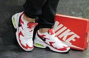 Мужские кроссовки белые с красным Air Max 2 Light 7055 Мелитополь