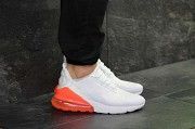 Мужские кроссовки белые с оранжевым Nike Air Max 270 7195 Мелитополь