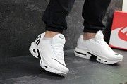Мужские кроссовки белые с черным Nike Air Max TN 7268 Мелитополь