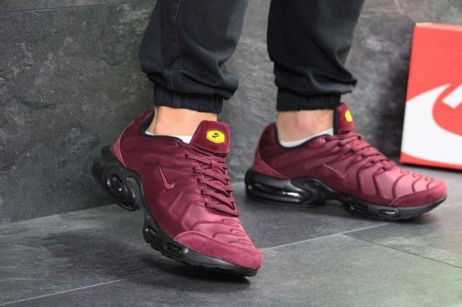 Мужские кроссовки бордовые Air Max TN 7178 Мелитополь - изображение 1