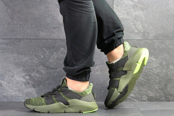 Мужские кроссовки зеленые Adidas 7913 Мелитополь - изображение 1