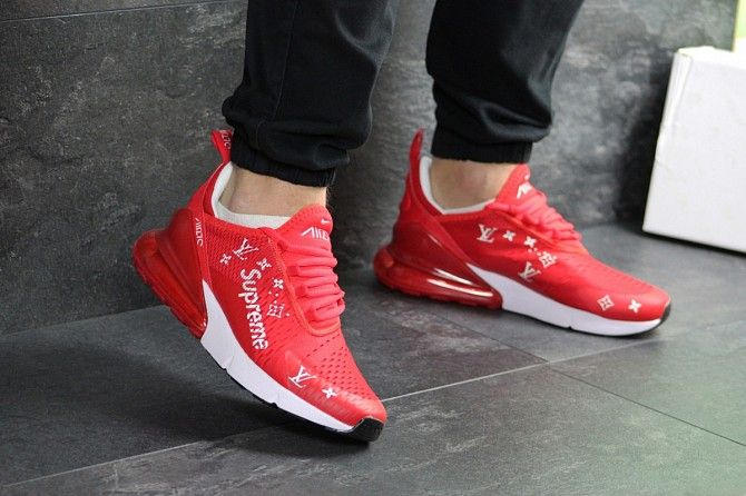 Мужские кроссовки красные Air Max 270 x Supreme 7456 Мелитополь - изображение 1