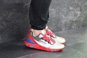 Мужские кроссовки красные с бежевым Undercover X React Element 87 7908 Мелитополь