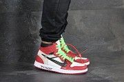 Мужские кроссовки красные с белым Air Jordan 1 Python 8144 Мелитополь