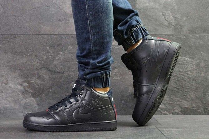 Мужские кроссовки на зиму темно синие Air Jordan 6909 Мелитополь - изображение 1