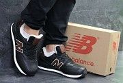 Мужские кроссовки на зиму черные с коричневым New Balance 6795 Мелитополь