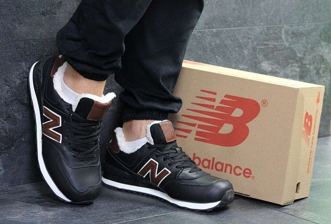 Мужские кроссовки на зиму черные с коричневым New Balance 6795 Мелитополь - изображение 1