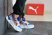 Мужские кроссовки светло серые с синим Puma RS-X Hard Drive 8283 Мелитополь