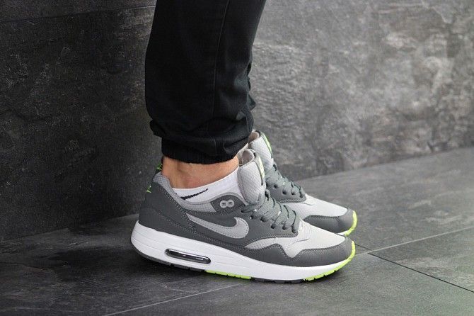 Мужские кроссовки серые с белым Air Max 8078 Мелитополь - изображение 1