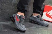Мужские кроссовки серые с красным Air Max 7042 Мелитополь