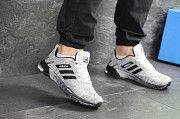 Мужские кроссовки серые с черным Adidas Marathon 7665 Мелитополь