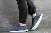 Мужские кроссовки синие с белым Free Run 3.0 8012 Мелитополь