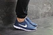 Мужские кроссовки синие с белым Nike Free Run 3.0 8066 Мелитополь