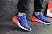 Мужские кроссовки синие с оранжевым Air Max 270 7629 Мелитополь