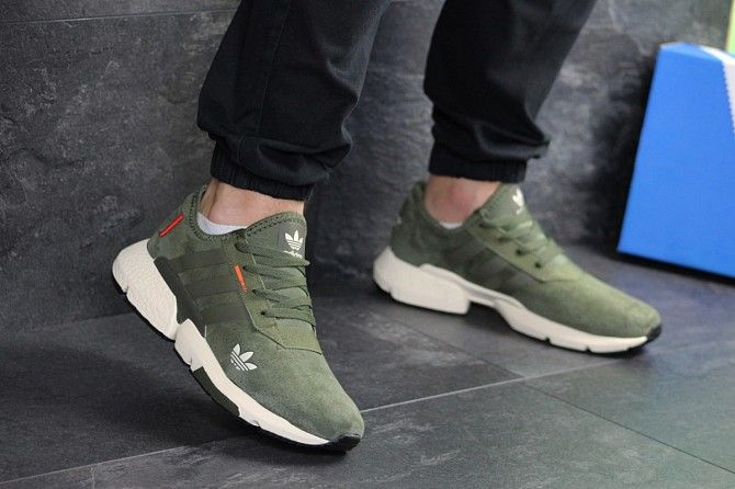 Мужские кроссовки темно зеленые Adidas 7445 Мелитополь - изображение 1