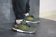Мужские кроссовки темно зеленые ZX 750 8356 Мелитополь