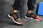 Мужские кроссовки темно зеленые с оранжевым Adidas Equipment 91/18 7872 Мелитополь
