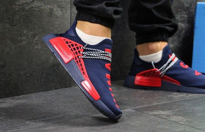 Мужские кроссовки темно синие Nmd Human Race 7496 Мелитополь - изображение 1