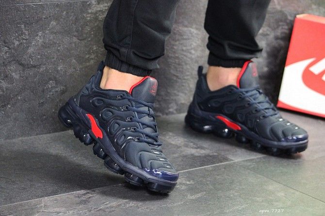 Мужские кроссовки темно синие Air Vapormax Plus 7727 Мелитополь - изображение 1