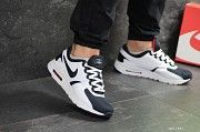 Мужские кроссовки темно синие с белым и красным Nike Zero 7381 Мелитополь