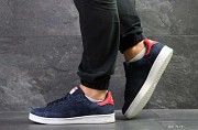 Мужские кроссовки темно синие с красным Stan Smith 7175 Мелитополь