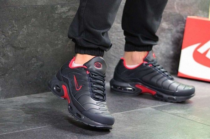 Мужские кроссовки темно синие с красным Air Max TN 7217 Мелитополь - изображение 1