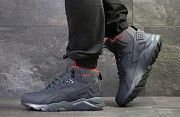 Мужские кроссовки темно синие с красным Huarache 6510 Мелитополь