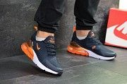 Мужские кроссовки темно синие с оранжевым Air Max 270 7367 Мелитополь