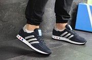 Мужские кроссовки темно синие с серым Adidas La Trainer 7825 Мелитополь