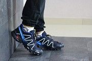 Мужские кроссовки темно синие с синим Salomon 8382 Мелитополь